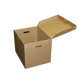 An image of a single wall cardboard box from Macfarlane Packaging. Our single wall cardboard boxes are made up of one layer of fluted board, which is sandwiched between two sheets of liner board. This is what makes a single wall corrugated cardboard box. 