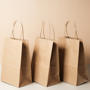 Three paper bags with handles