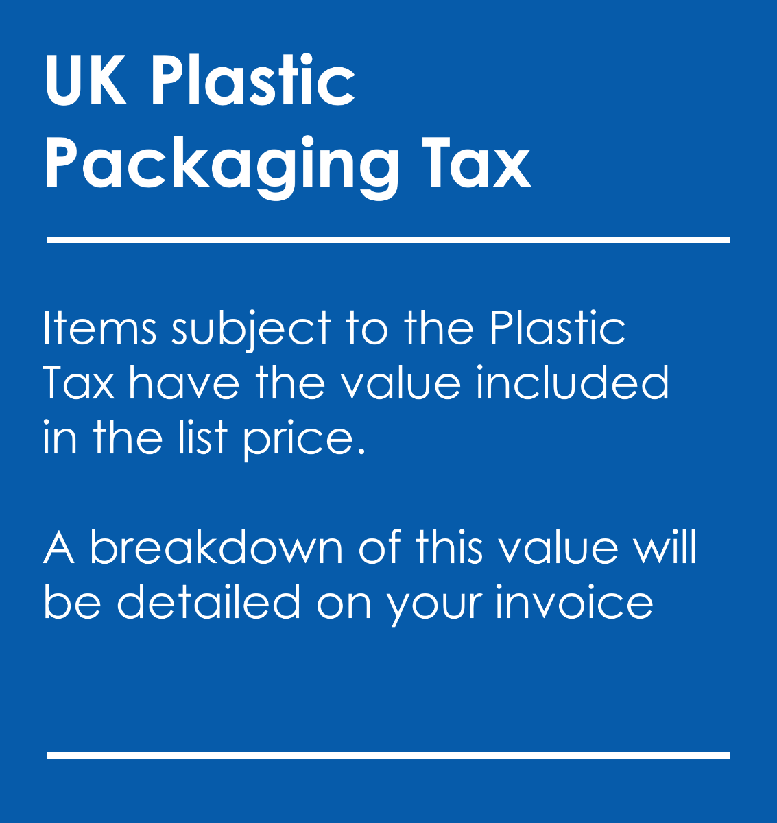 Plastic Packaging Tax UK