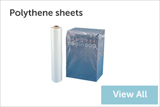 An image of a polythene product from Macfarlane Packaging. Macfarlane Packaging has a wide variety of polythene products available to help your business with it's packaging operation.